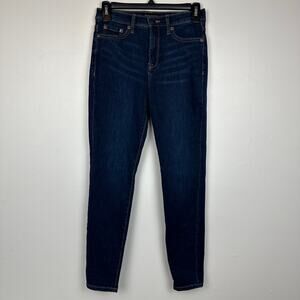 Banana Republic Womens High Rise Five-Pocket Dark Wash Blue Skinny Jeans 25, 0P